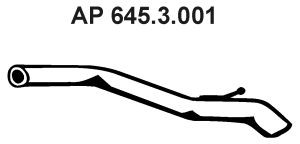 Exhaust pipes EBERSPÄCHER Length: 690mm, Rear - 645.3.001