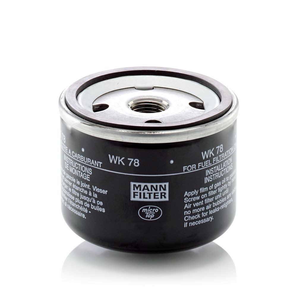 MANN-FILTER Spin-on Filter Height: 59mm Inline fuel filter WK 78 buy