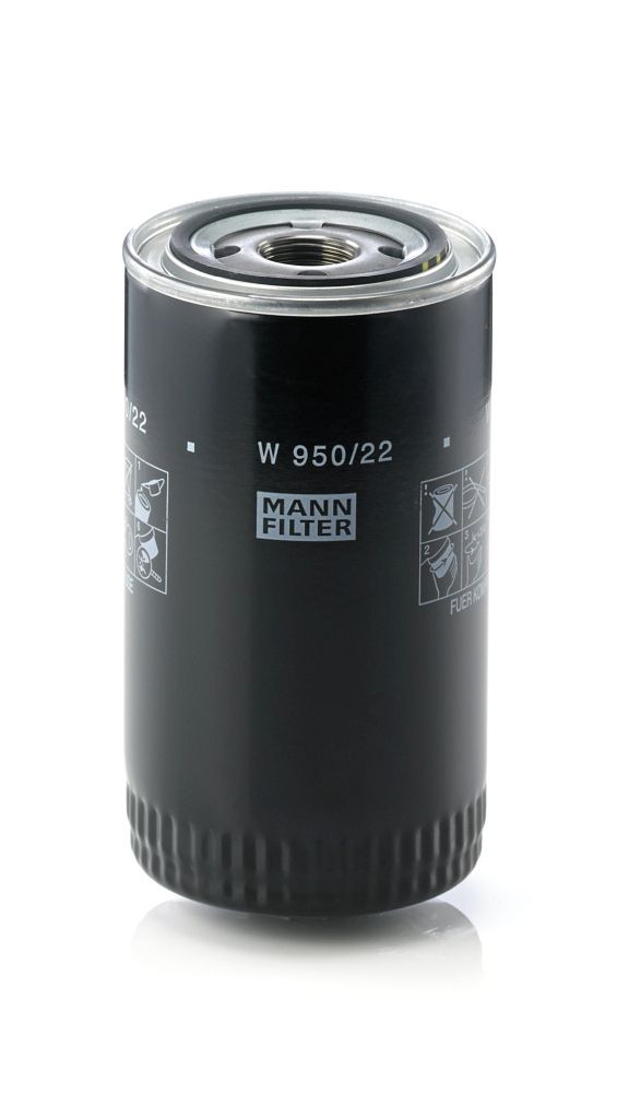 MANN-FILTER W 950/22 Oil filter 1-12 UNF, with one anti-return valve, Spin-on Filter