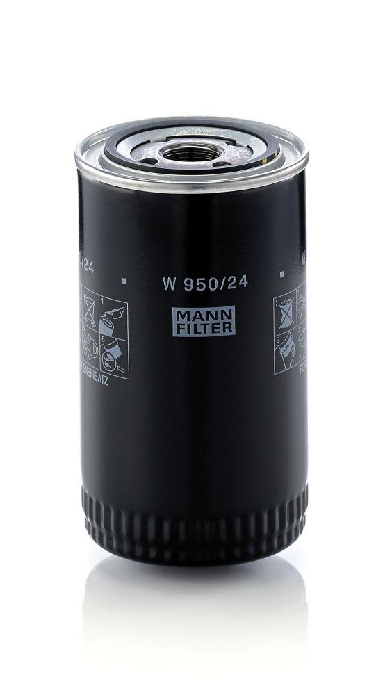 MANN-FILTER 1-12 UNF, with one anti-return valve, Spin-on Filter Ø: 93mm, Height: 171mm Oil filters W 950/24 buy