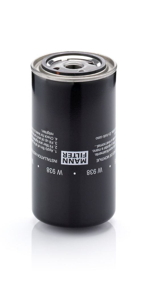 MANN-FILTER 3/4-16 UNF-2B, with one anti-return valve, Spin-on Filter Ø: 93mm, Height: 172mm Oil filters W 938 buy