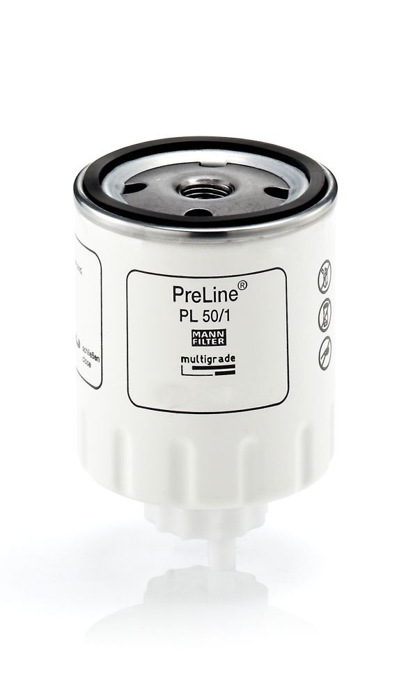 MANN-FILTER Spin-on Filter Height: 112mm Inline fuel filter PL 50/1 buy
