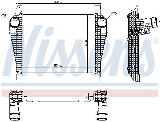NISSENS 97064 Ladeluftkühler für IVECO EuroCargo I-III LKW in Original Qualität