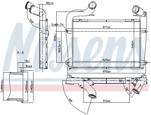 NISSENS 97061 Ladeluftkühler für SCANIA P,G,R,T - series LKW in Original Qualität