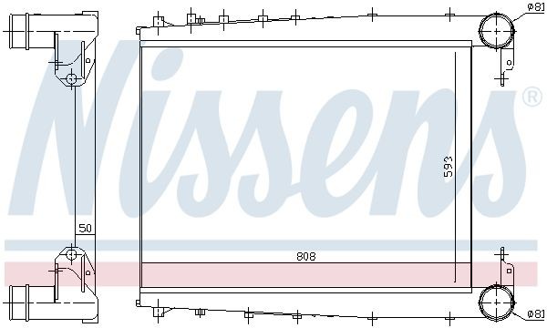 NISSENS 97070 Ladeluftkühler für RENAULT TRUCKS D-Serie LKW in Original Qualität