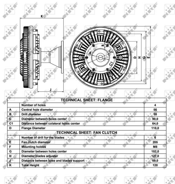 OEM-quality NRF 49036 Engine fan clutch