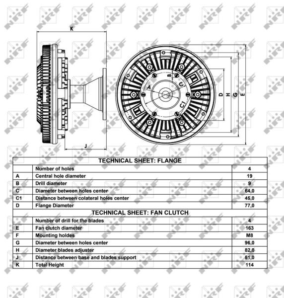 OEM-quality NRF 49061 Engine fan clutch