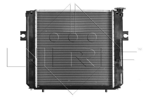NRF 52300 Engine radiator Aluminium, 427 x 426 x 48 mm, Brazed cooling fins