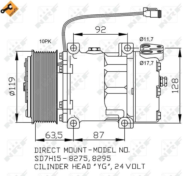 NRF 32705 Klimakompressor für SCANIA P,G,R,T - series LKW in Original Qualität