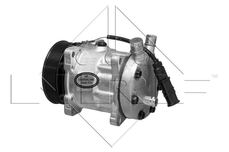 NRF SD7H15, 24V, PAG 46, mit PAG-Kompressoröl Riemenscheiben-Ø: 119mm, Anzahl der Rillen: 8 Klimakompressor 32706 kaufen