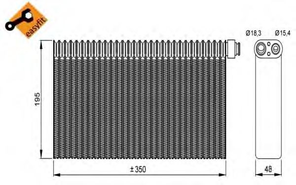OEM-quality NRF 36148 Evaporator, air conditioning