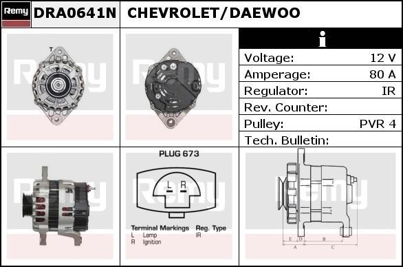DELCO REMY DRA0641N Alternator CHEVROLET experience and price