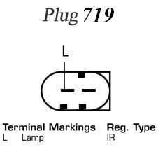 DELCO REMY DA1859 Alternators 12V, 90A, Plug719, Ø 55 mm, with integrated regulator, Remy Remanufactured