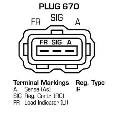 DA5346 DELCO REMY 12V, 120A, Plug670, with integrated regulator, Remy Remanufactured Generator DRA4236X buy