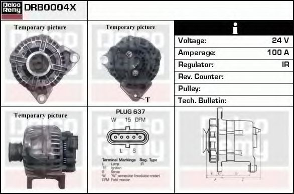 DRB0004X DELCO REMY Lichtmaschine für TERBERG-BENSCHOP online bestellen
