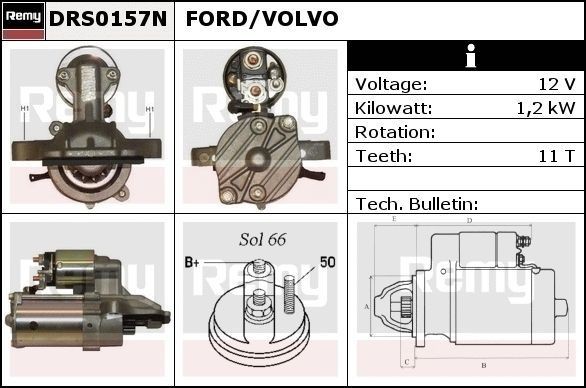 Original DELCO REMY DS1267N Starter motors DRS0157N for FORD MONDEO