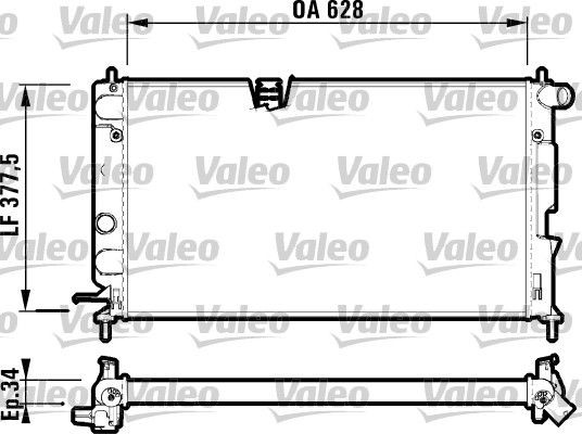 RM1472 VALEO Aluminium, 628 x 378 x 34 mm, without coolant regulator Radiator 732350 buy