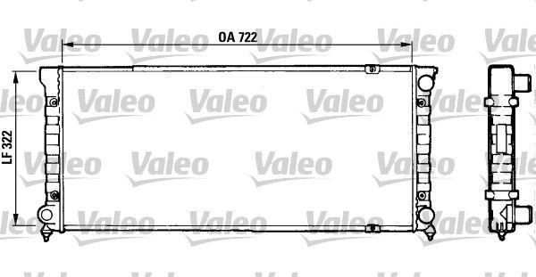 TA481 VALEO Aluminium, 722 x 322 x 34 mm, without coolant regulator Radiator 883872 buy