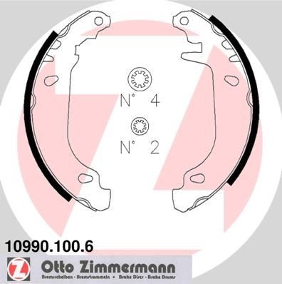 Original ZIMMERMANN Drum brakes set 10990.100.6 for RENAULT TWINGO