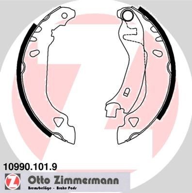 ZIMMERMANN 180 x 32 mm, with lever, without accessories Width: 32mm Brake Shoes 10990.101.9 buy