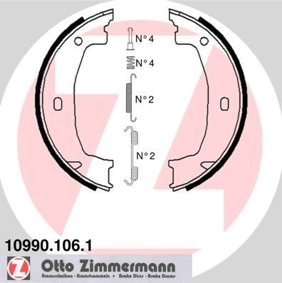 ZIMMERMANN 10990.106.1 Handbrake shoes OPEL experience and price