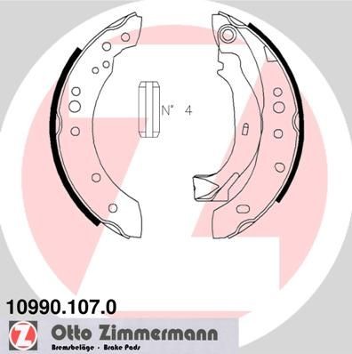 ZIMMERMANN 203 x 39 mm, with lever, Photo corresponds to scope of supply Width: 39mm Brake Shoes 10990.107.0 buy