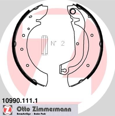 ZIMMERMANN 10990.111.1 Brake Shoe Set 424159