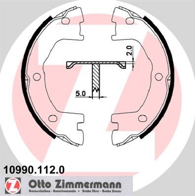 ZIMMERMANN 10990.112.0 Brake Shoe Set 5001860144