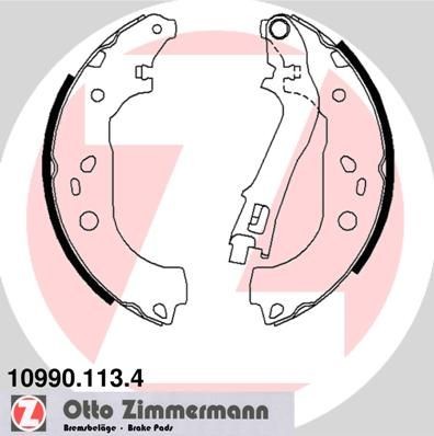 ZIMMERMANN 10990.113.4 Brake Shoe Set 16 05 166