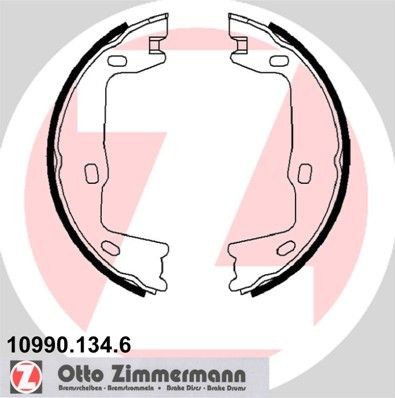 ZIMMERMANN Handbrake shoes 10990.134.6 Opel ASTRA 2022