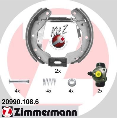 ZIMMERMANN KIT Z with wheel brake cylinder, Photo corresponds to scope of supply Brake Set, drum brakes 20990.108.6 buy