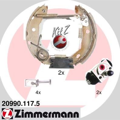 ZIMMERMANN KIT Z 209901175 Drum brake kit Mercedes W168 A 160 CDI 1.7 60 hp Diesel 1998 price