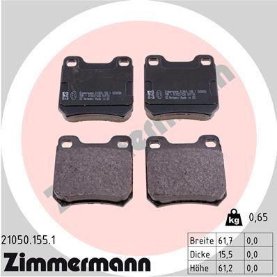 Opel VECTRA Disk pads 7788775 ZIMMERMANN 21050.155.1 online buy