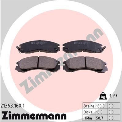 OEM-quality ZIMMERMANN 21363.160.1 Disc pads