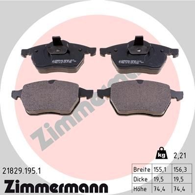 Great value for money - ZIMMERMANN Brake pad set 21829.195.1
