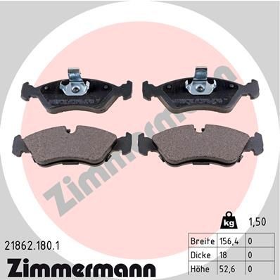 Original ZIMMERMANN 21190 Disc brake pads 21862.180.1 for OPEL VECTRA
