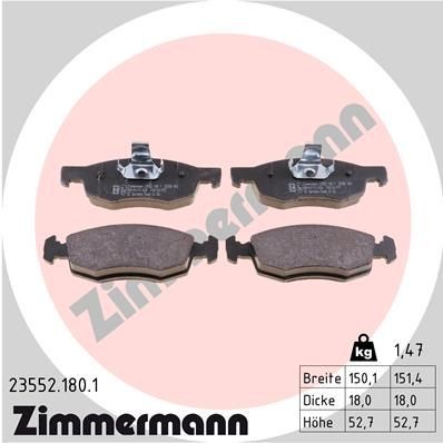 Great value for money - ZIMMERMANN Brake pad set 23552.180.1