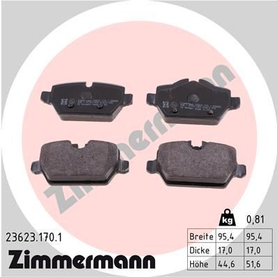 Original 23623.170.1 ZIMMERMANN Brake pad set MINI