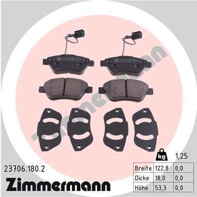 Fiat BRAVO Racing brake pads 7789160 ZIMMERMANN 23706.180.2 online buy