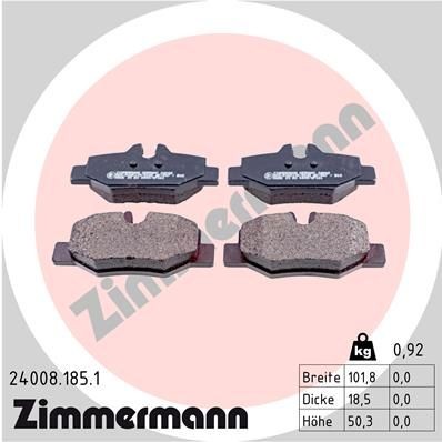 Great value for money - ZIMMERMANN Brake pad set 24008.185.1