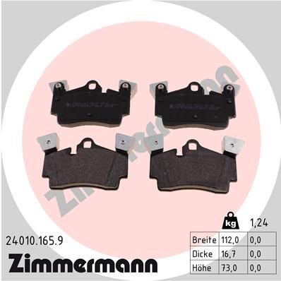 ZIMMERMANN 24010.165.9 Bremsbelagsatz günstig in Online Shop
