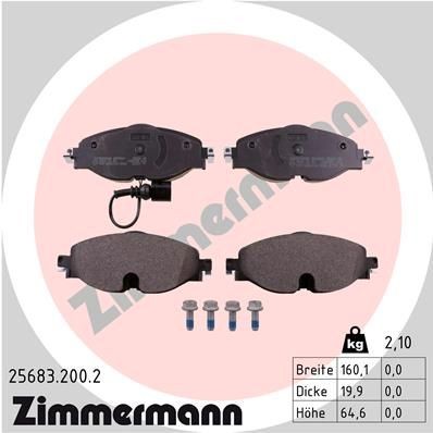 ZIMMERMANN Brake pad kit 25683.200.2