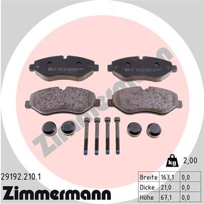 Great value for money - ZIMMERMANN Brake pad set 29192.210.1