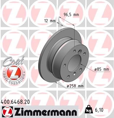 ZIMMERMANN COAT Z 400.6468.20 Brake disc 9014231012