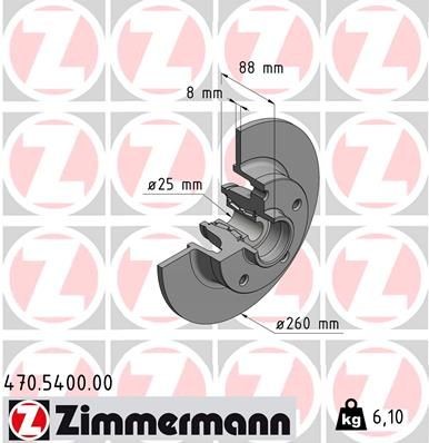 Great value for money - ZIMMERMANN Brake disc 470.5400.00