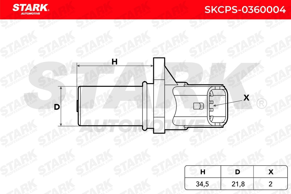 STARK SKCPS-0360004 RPM sensor 2-pin connector, without cable, with seal ring