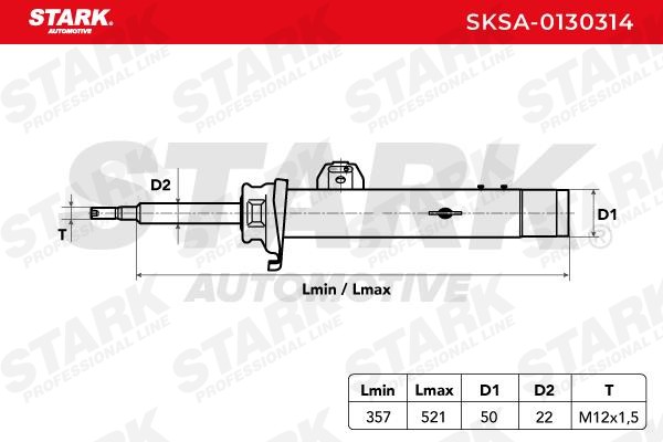 STARK Shock absorbers SKSA-0130314 buy online