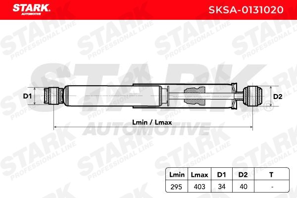 STARK Suspension shocks SKSA-0131020 for RENAULT KANGOO