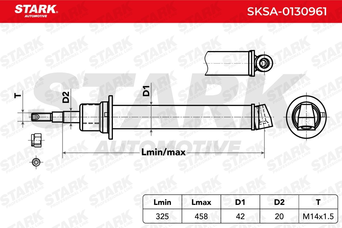 SKSA0130961 Suspension dampers STARK SKSA-0130961 review and test