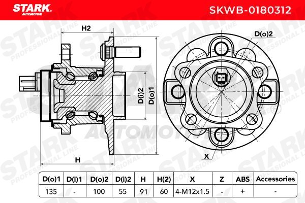 SKWB0180312 Wheel hub bearing kit STARK SKWB-0180312 review and test